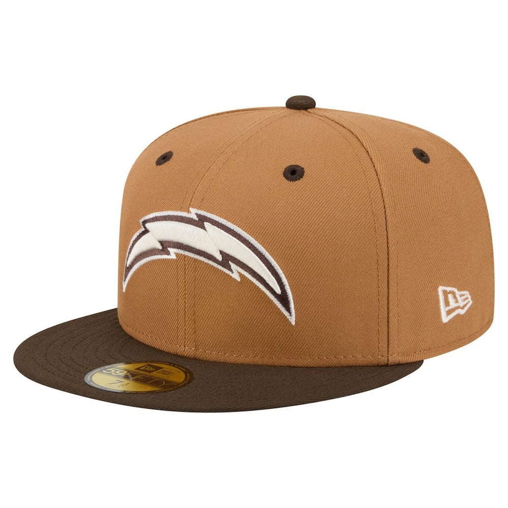 Two-Tone Walnut 59FIFTY Fitted Hat - Los Angeles Chargers Hats