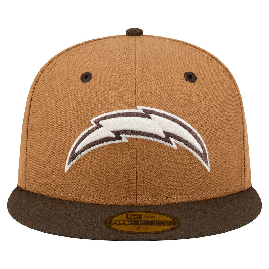 Two-Tone Walnut 59FIFTY Fitted Hat - Los Angeles Chargers Hats