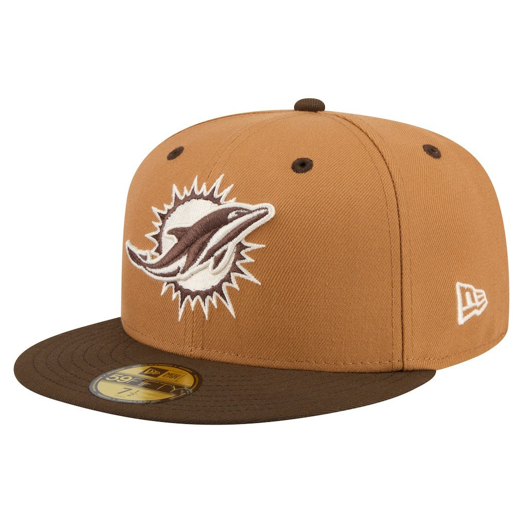 Two-Tone Walnut 59FIFTY Fitted Hat - Miami Dolphins Hats
