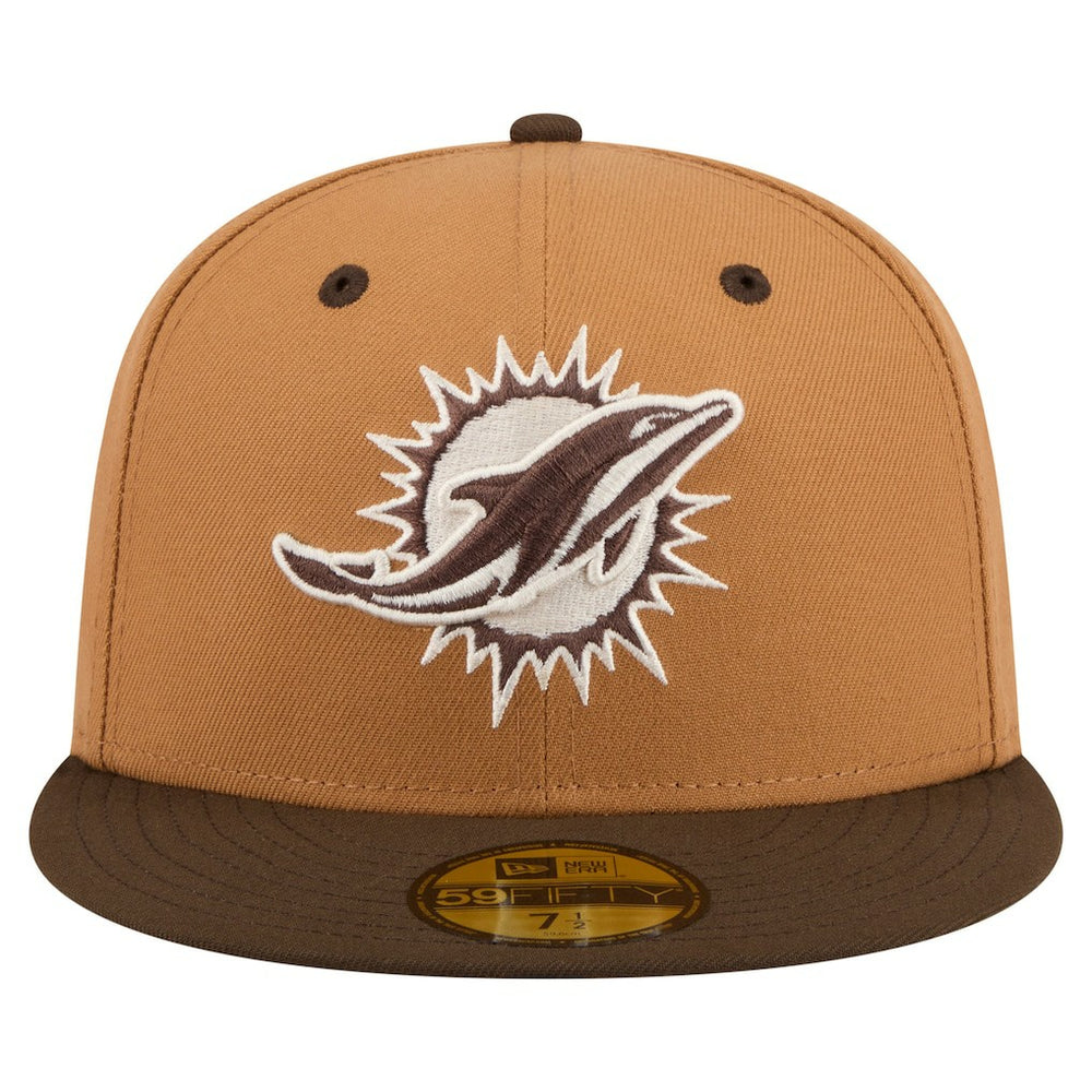 Two-Tone Walnut 59FIFTY Fitted Hat - Miami Dolphins Hats