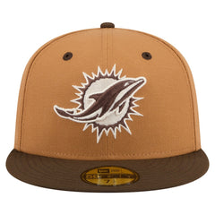 Two-Tone Walnut 59FIFTY Fitted Hat - Miami Dolphins Hats
