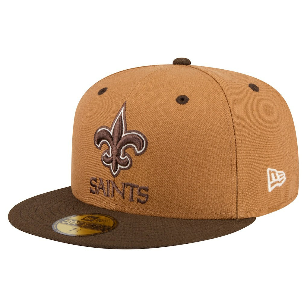 Two-Tone Walnut 59FIFTY Fitted Hat - New Orleans Saints Hats