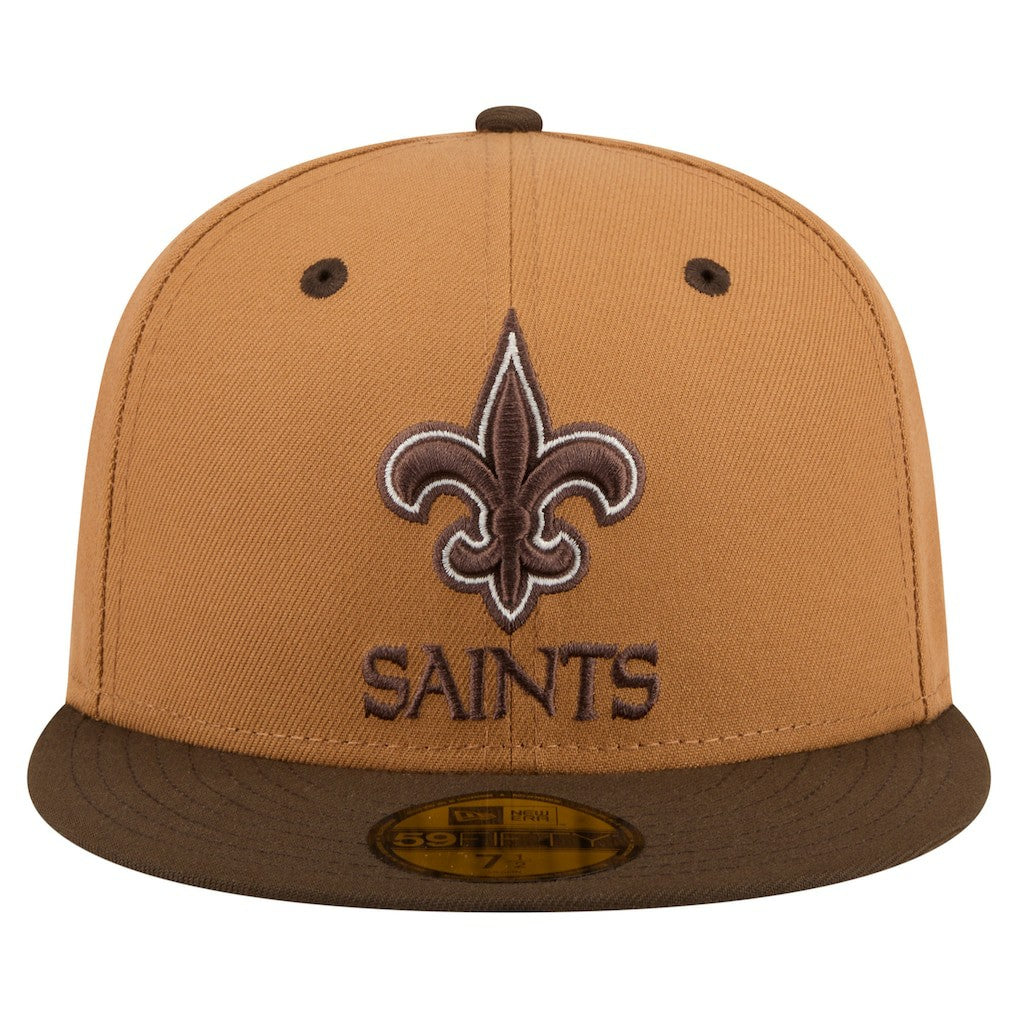 Two-Tone Walnut 59FIFTY Fitted Hat - New Orleans Saints Hats