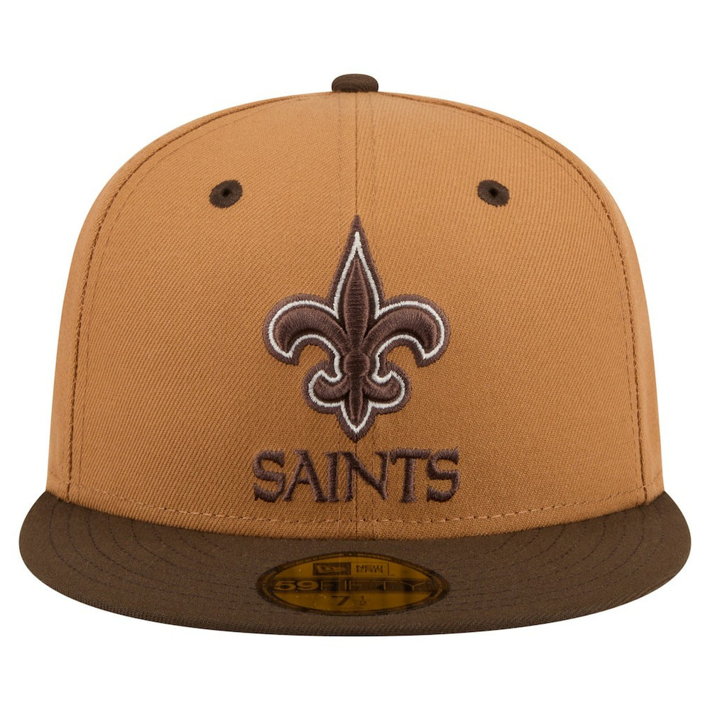 Two-Tone Walnut 59FIFTY Fitted Hat - New Orleans Saints Hats