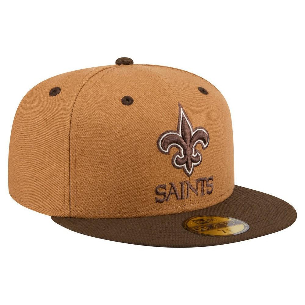 Two-Tone Walnut 59FIFTY Fitted Hat - New Orleans Saints Hats