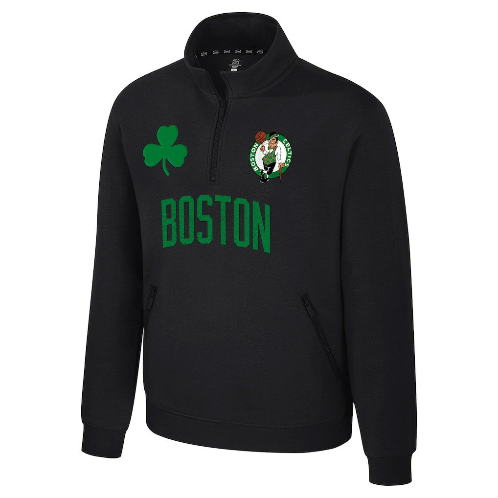 Boston Celtics Stadium Essentials Unisex First Team Trainer Quarter-Zip Pullover