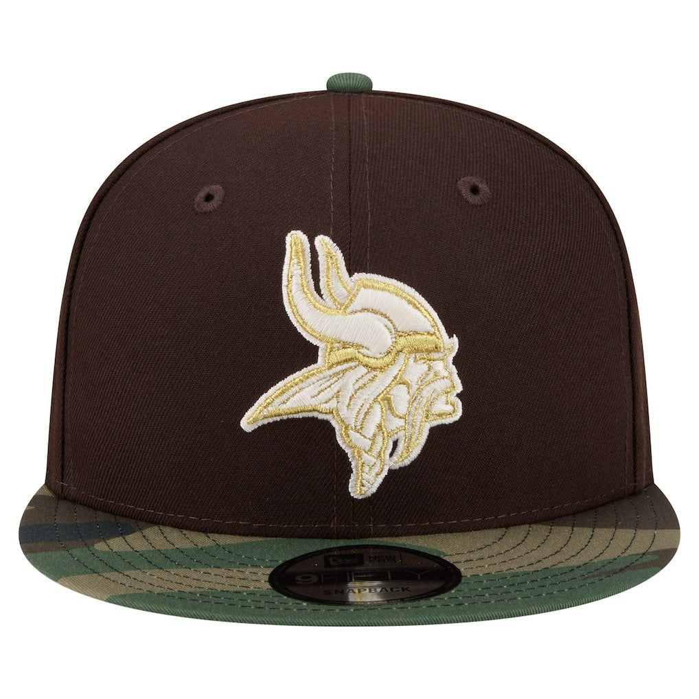Adult Burnt Wood Camo 9FIFTY Snapback Hat - Minnesota Vikings Hats