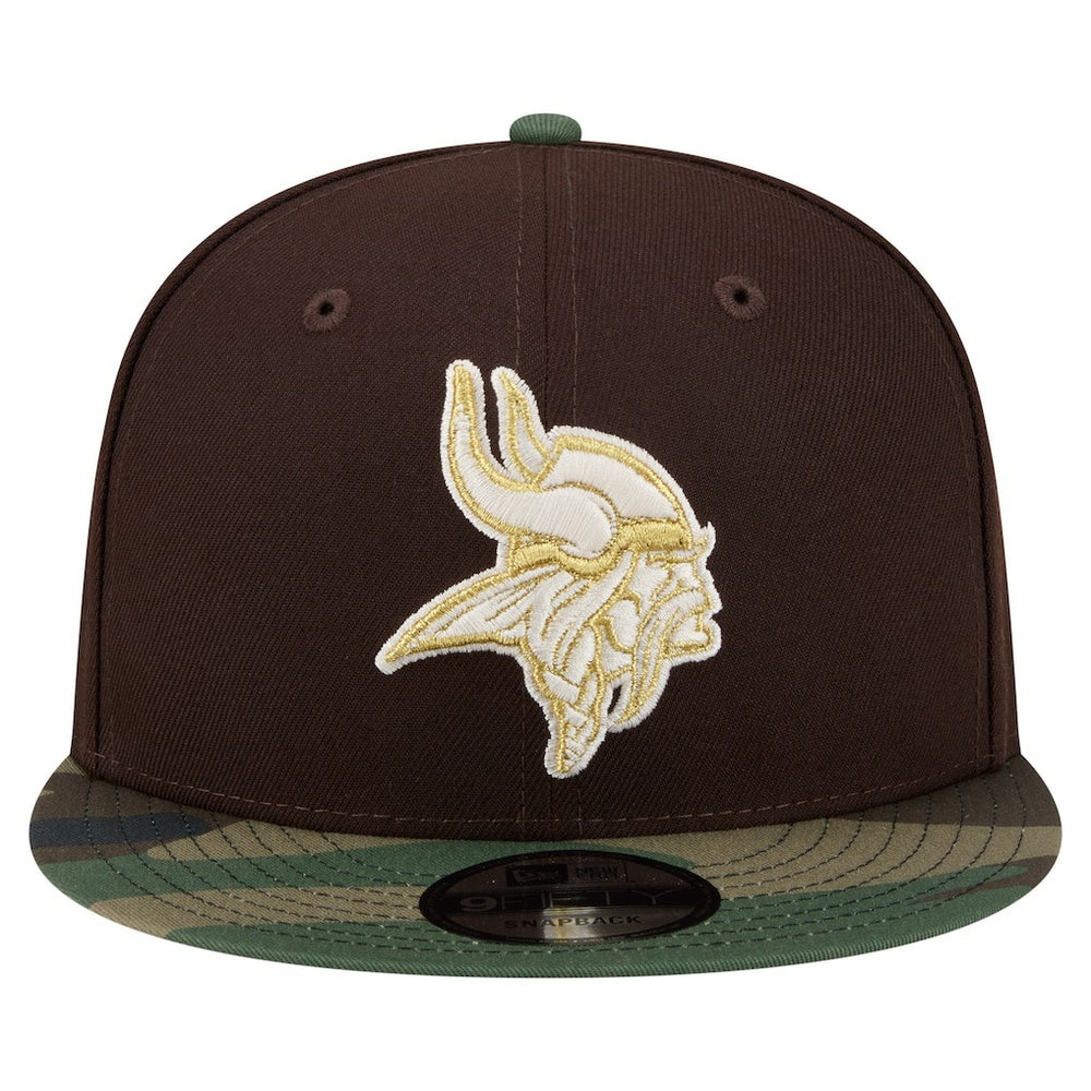 Adult Burnt Wood Camo 9FIFTY Snapback Hat - Minnesota Vikings Hats