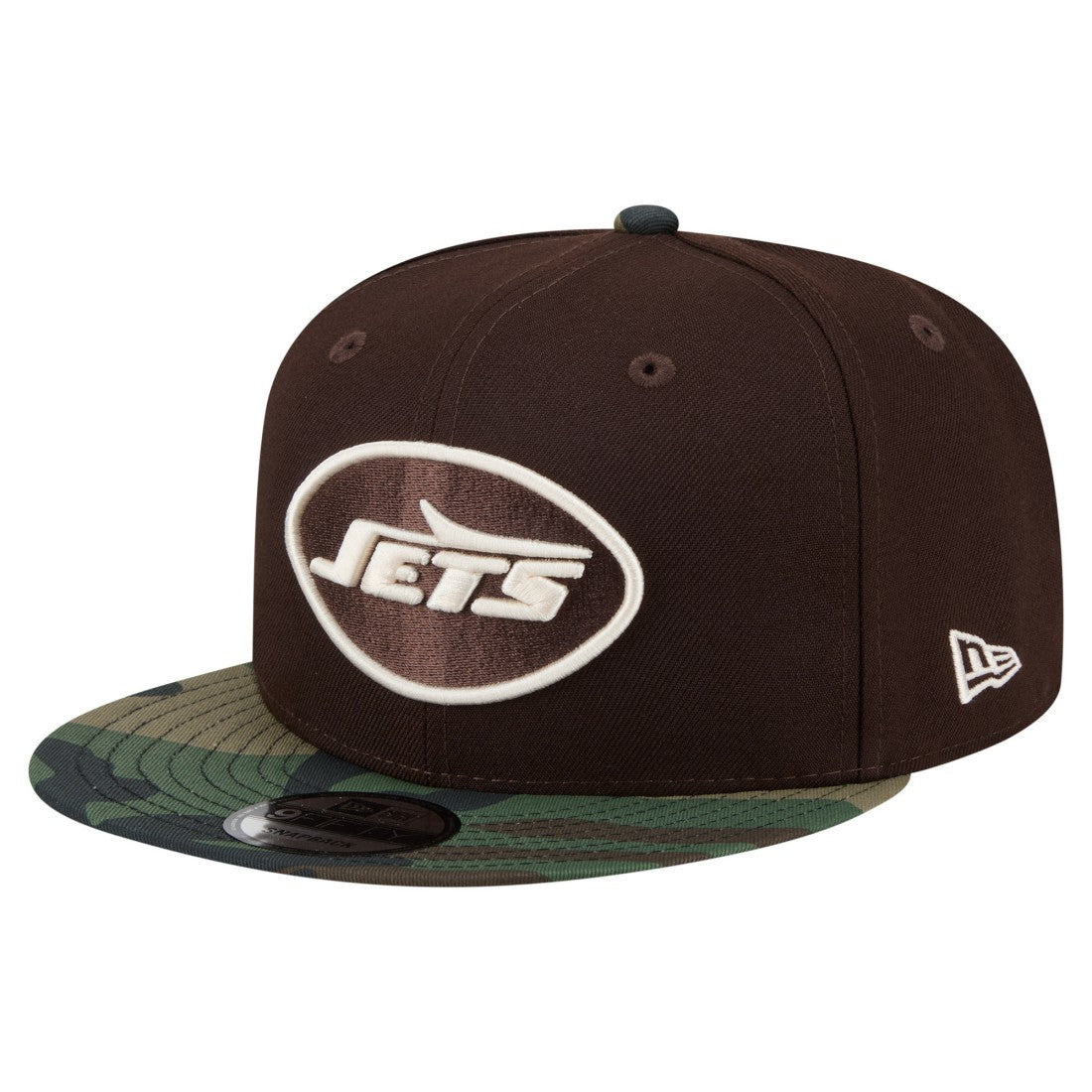 Adult Burnt Wood Camo 9FIFTY Snapback Hat - New York Jets Hats