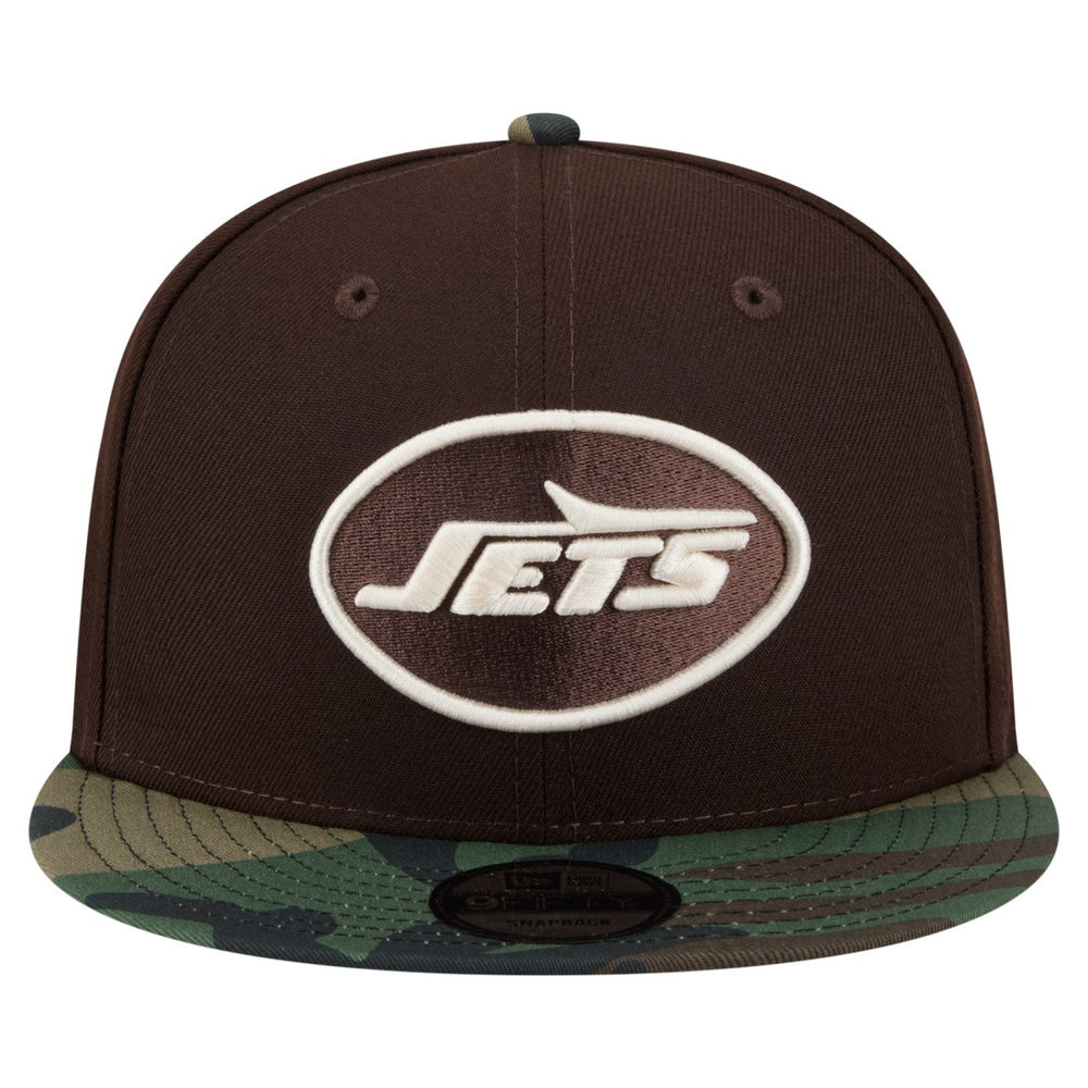 Adult Burnt Wood Camo 9FIFTY Snapback Hat - New York Jets Hats
