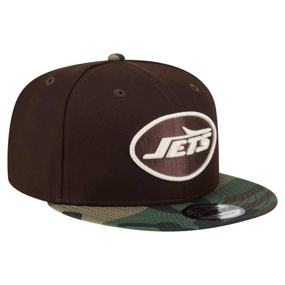 Adult Burnt Wood Camo 9FIFTY Snapback Hat - New York Jets Hats