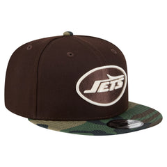 Adult Burnt Wood Camo 9FIFTY Snapback Hat - New York Jets Hats