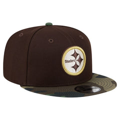 Adult Burnt Wood Camo 9FIFTY Snapback Hat - Pittsburgh Steelers Hats