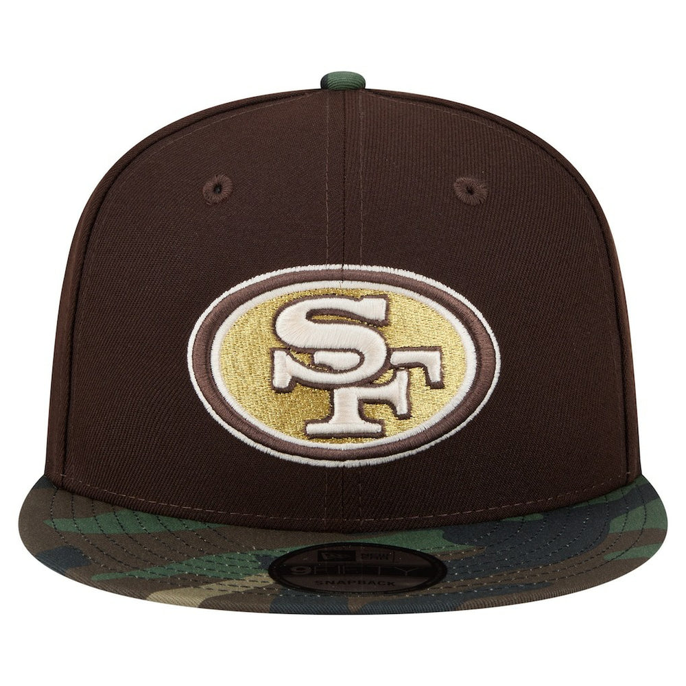 Adult Burnt Wood Camo 9FIFTY Snapback Hat - San Francisco 49ers Hats
