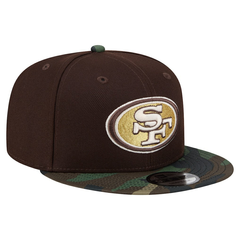 Adult Burnt Wood Camo 9FIFTY Snapback Hat - San Francisco 49ers Hats