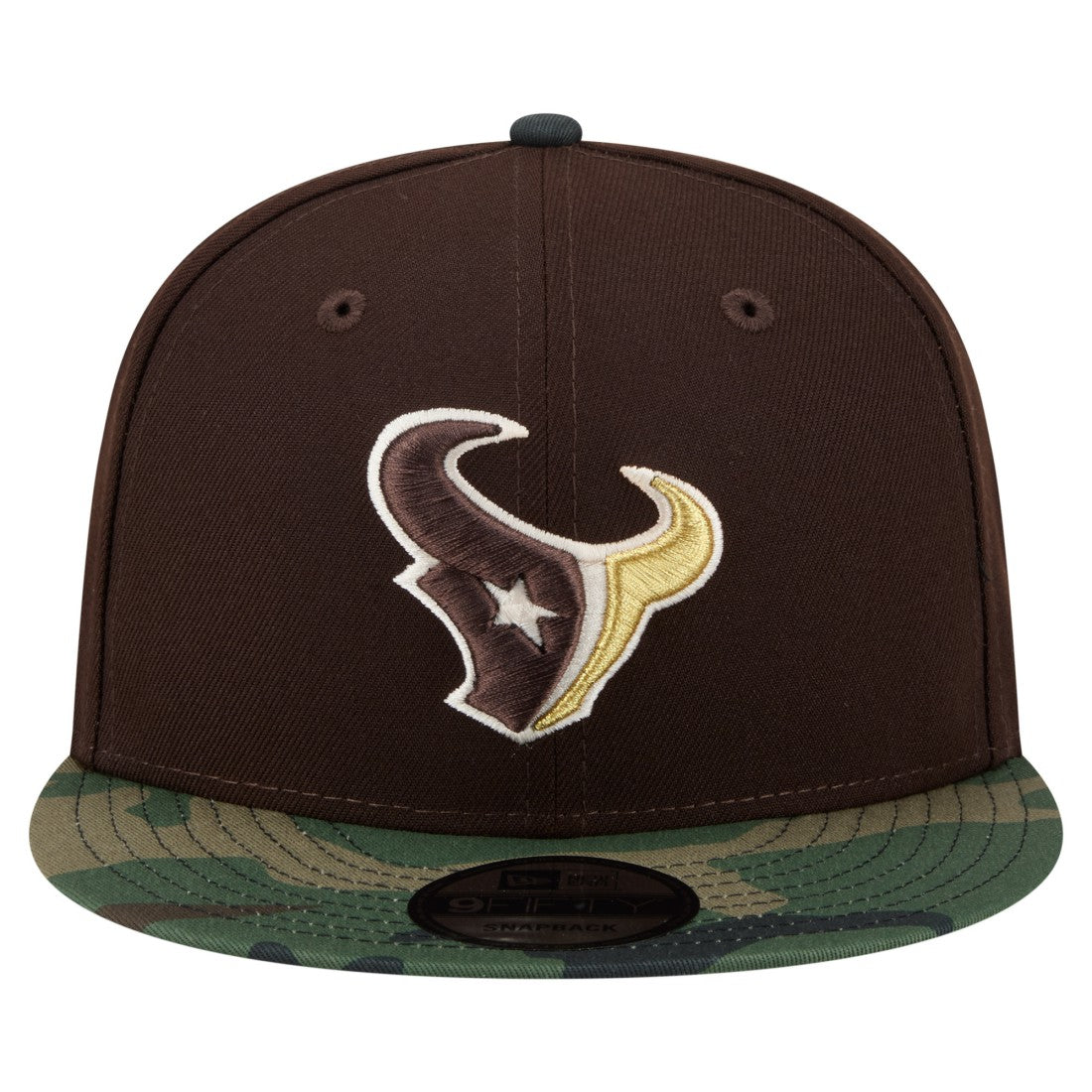 Adult Burnt Wood Camo 9FIFTY Snapback Hat - Houston Texans Hats