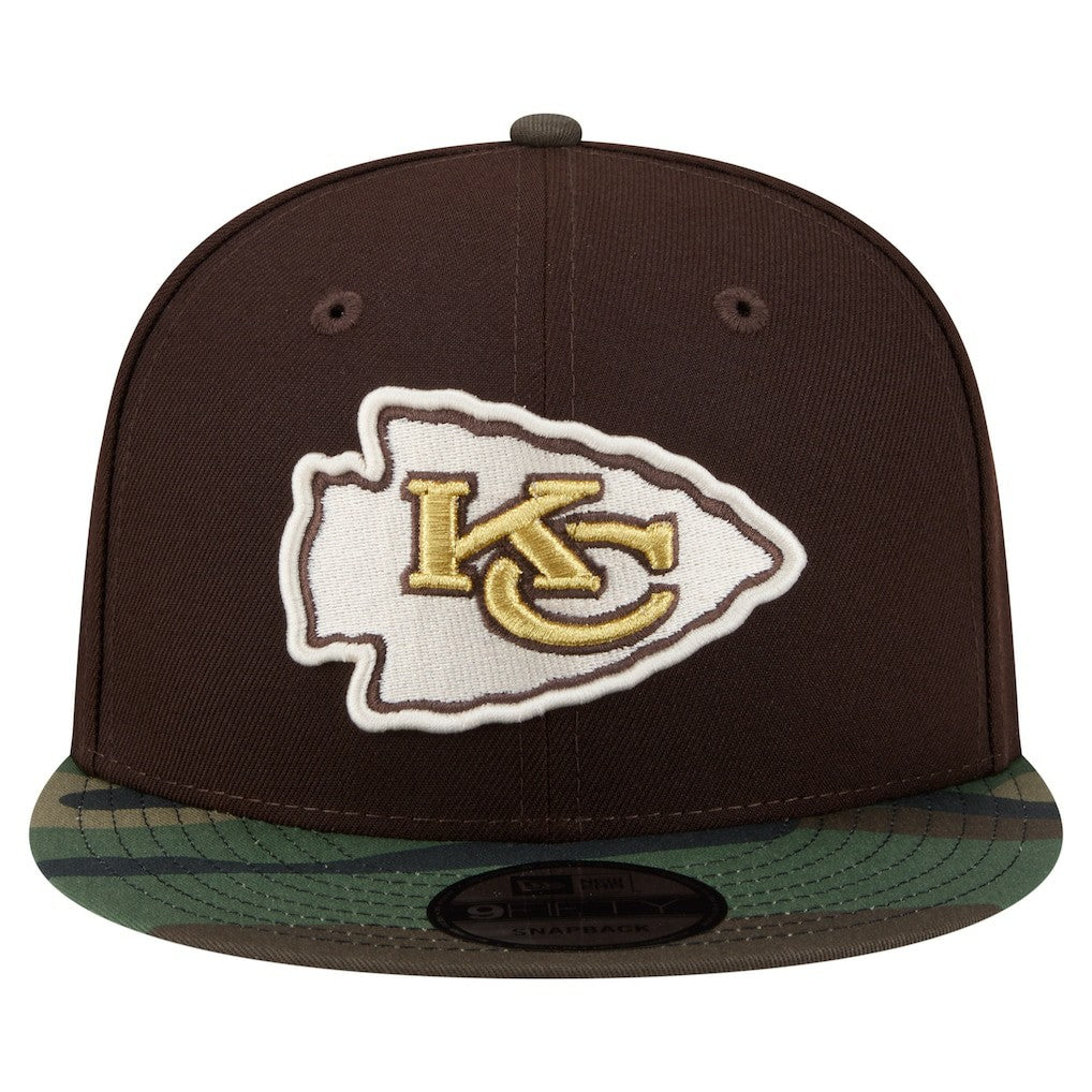 Adult Burnt Wood Camo 9FIFTY Snapback Hat - Kansas City Chiefs Hats
