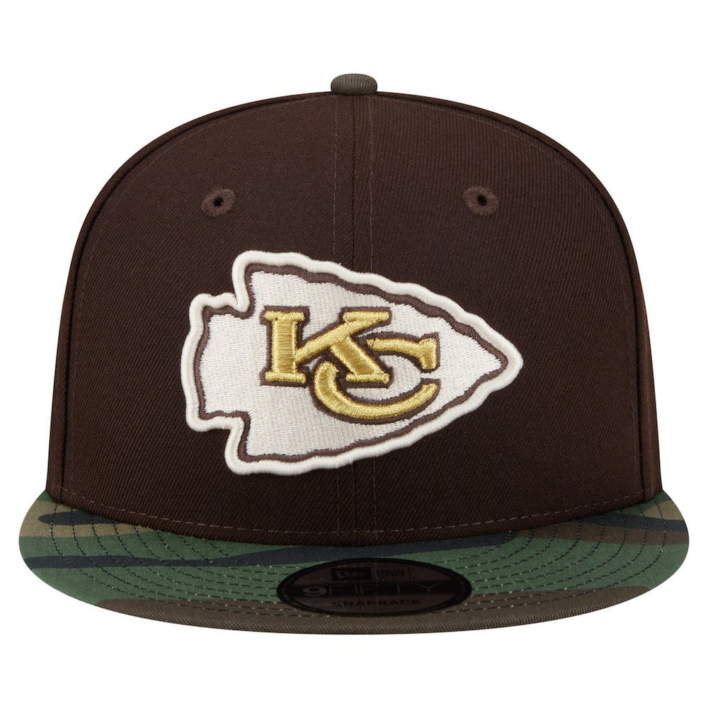 Adult Burnt Wood Camo 9FIFTY Snapback Hat - Kansas City Chiefs Hats