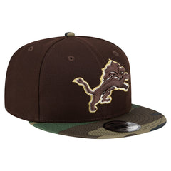 Adult Burnt Wood Camo 9FIFTY Snapback Hat - Detroit Lions Hats