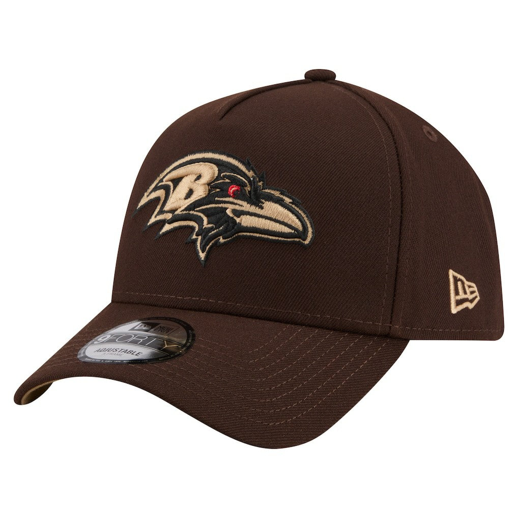 Burnt Wood A-Frame 9FORTY Adjustable Hat - Baltimore Ravens Hats