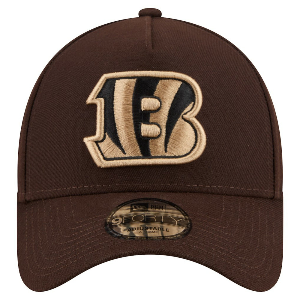 Burnt Wood A-Frame 9FORTY Adjustable Hat - Cincinnati Bengals Hats