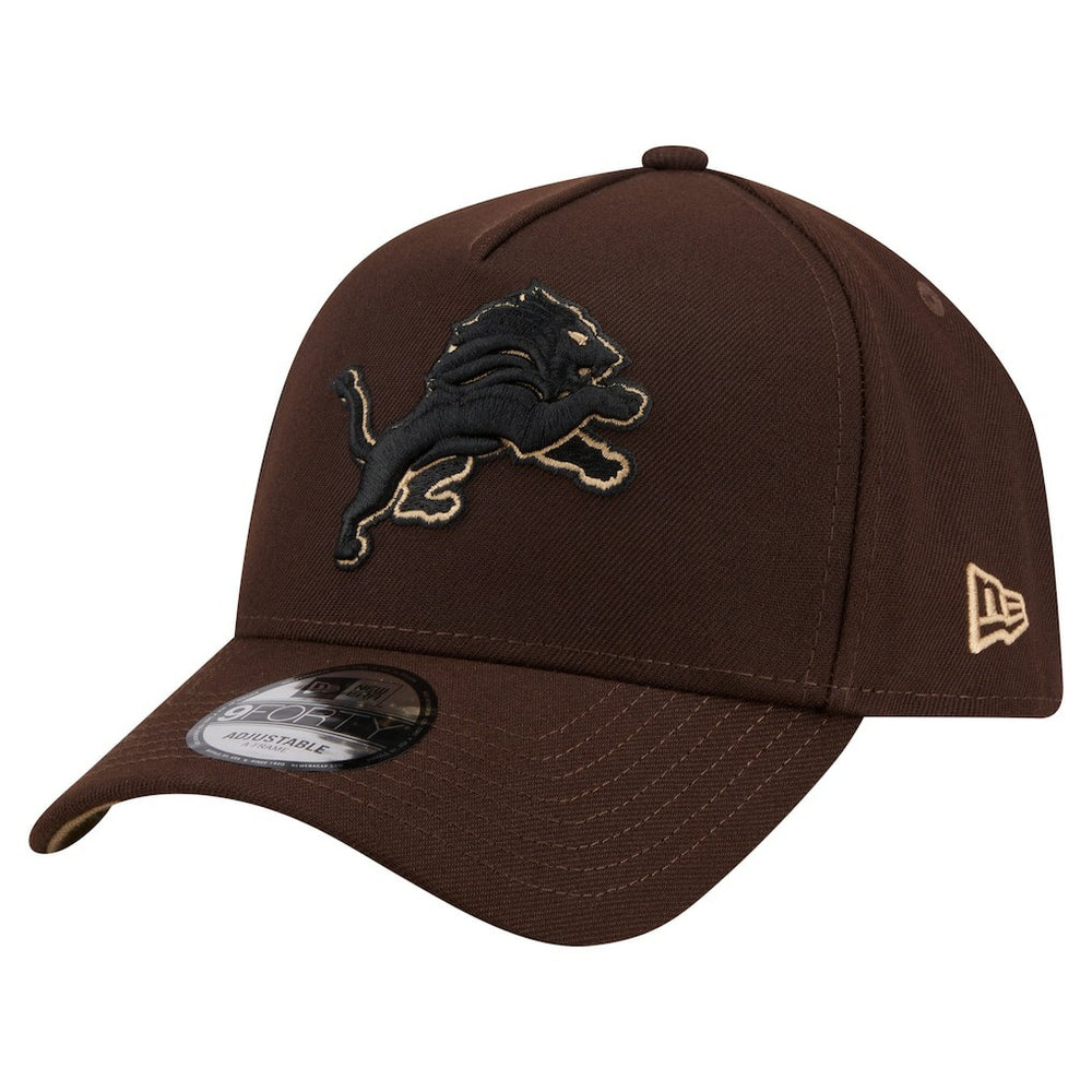 Burnt Wood A-Frame 9FORTY Adjustable Hat - Detroit Lions Hats