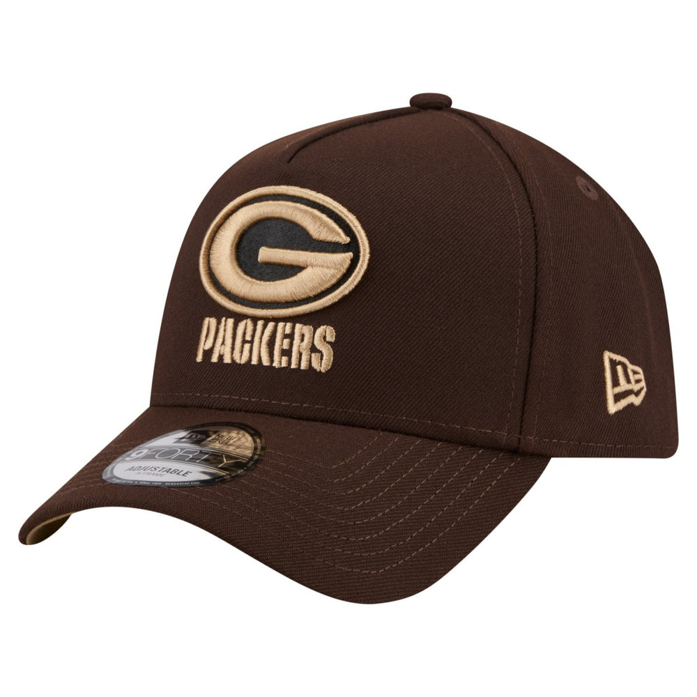 Burnt Wood A-Frame 9FORTY Adjustable Hat - Green Bay Packers Hats