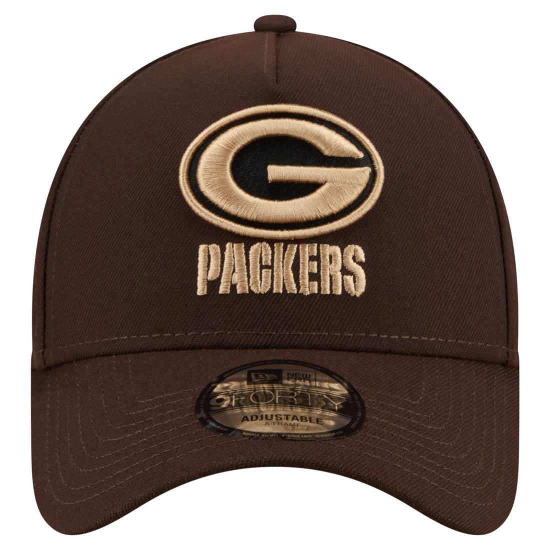 Burnt Wood A-Frame 9FORTY Adjustable Hat - Green Bay Packers Hats