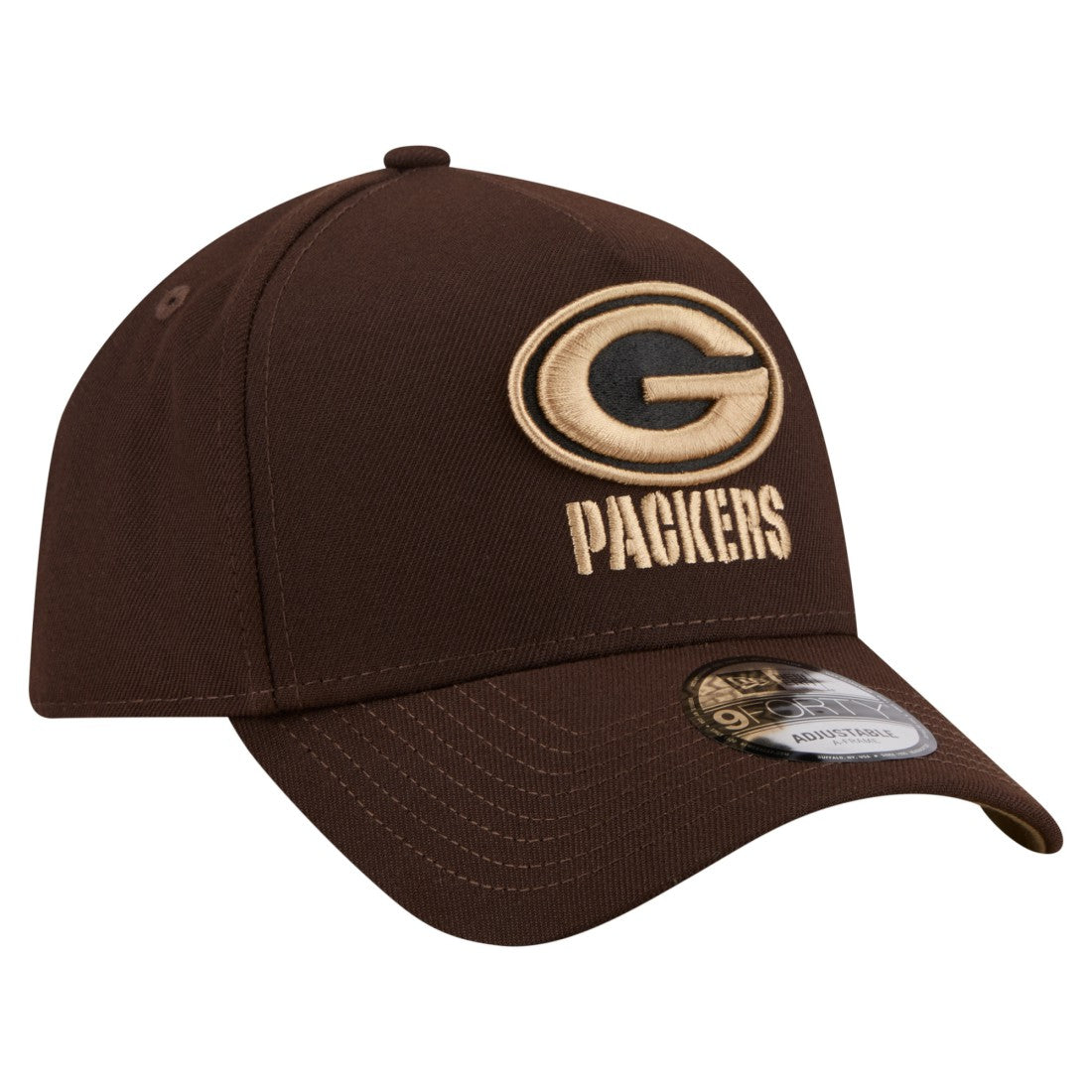 Burnt Wood A-Frame 9FORTY Adjustable Hat - Green Bay Packers Hats