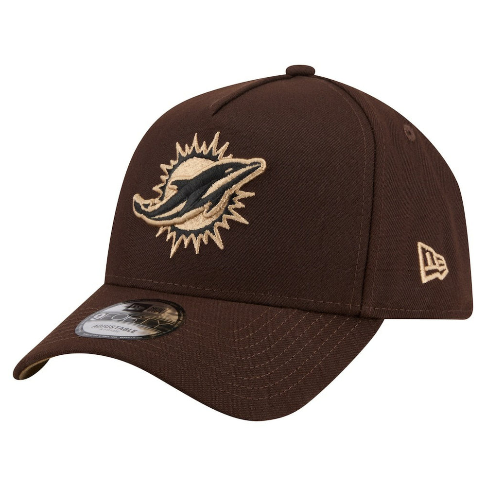 Burnt Wood A-Frame 9FORTY Adjustable Hat - Miami Dolphins Hats