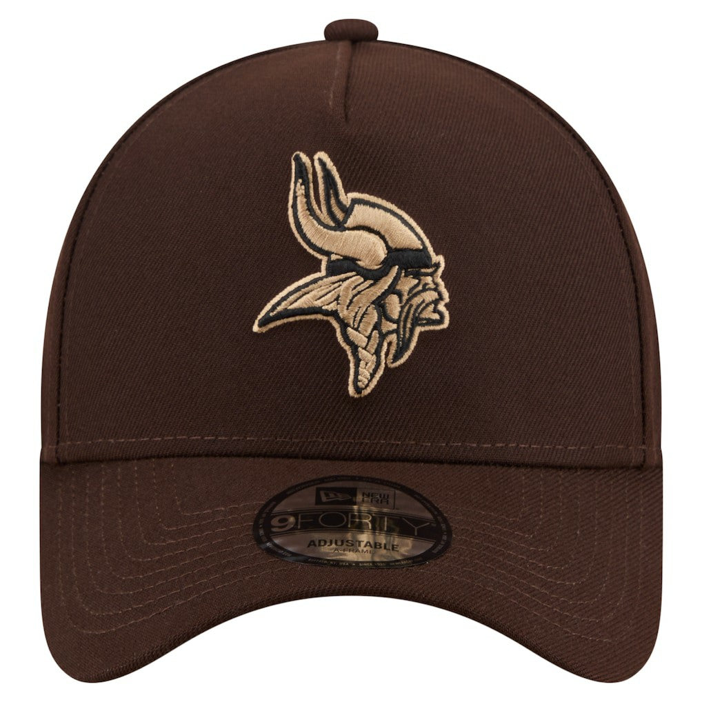 Burnt Wood A-Frame 9FORTY Adjustable Hat - Minnesota Vikings Hats