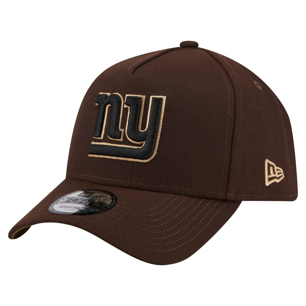 Burnt Wood A-Frame 9FORTY Adjustable Hat - New York Giants Hats
