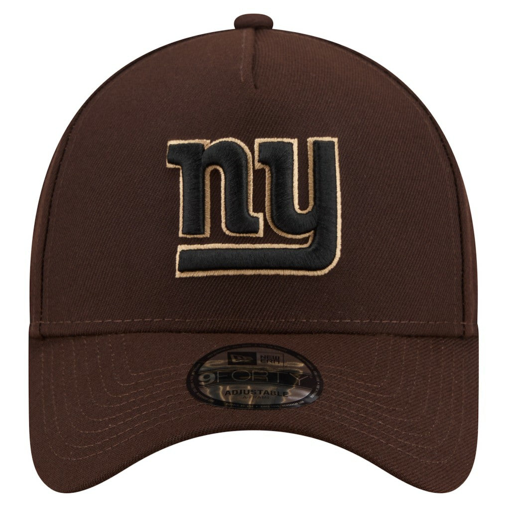Burnt Wood A-Frame 9FORTY Adjustable Hat - New York Giants Hats