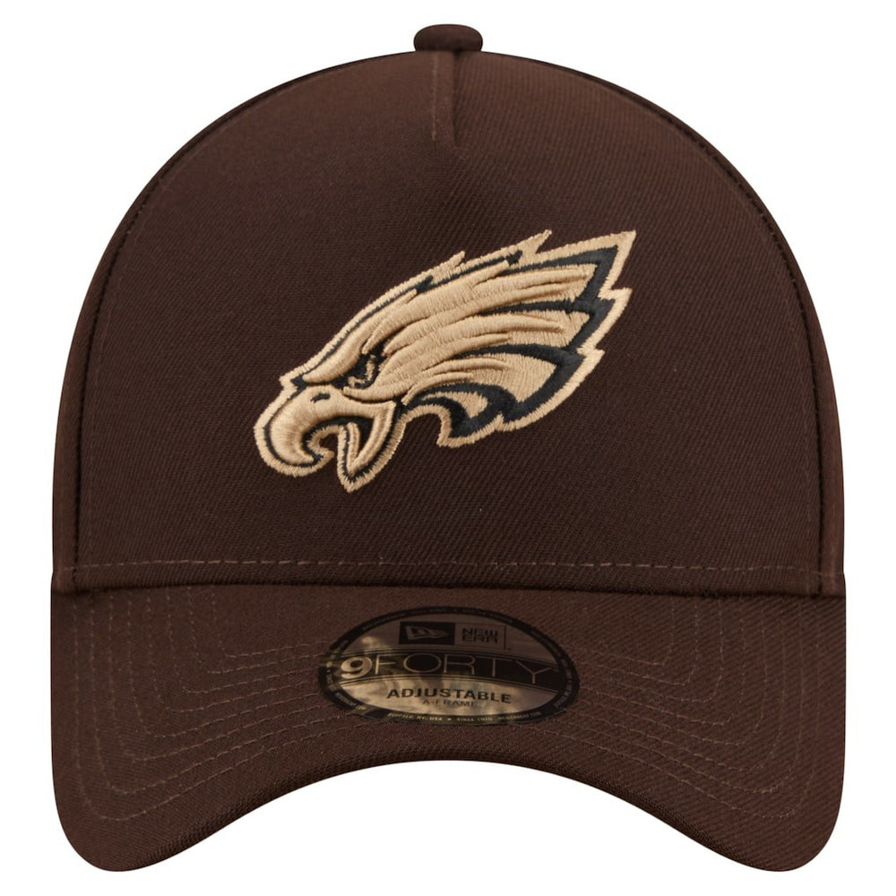 Burnt Wood A-Frame 9FORTY Adjustable Hat - Philadelphia Eagles Hats