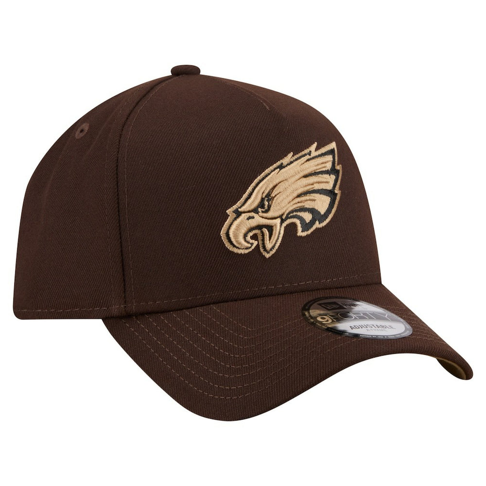 Burnt Wood A-Frame 9FORTY Adjustable Hat - Philadelphia Eagles Hats