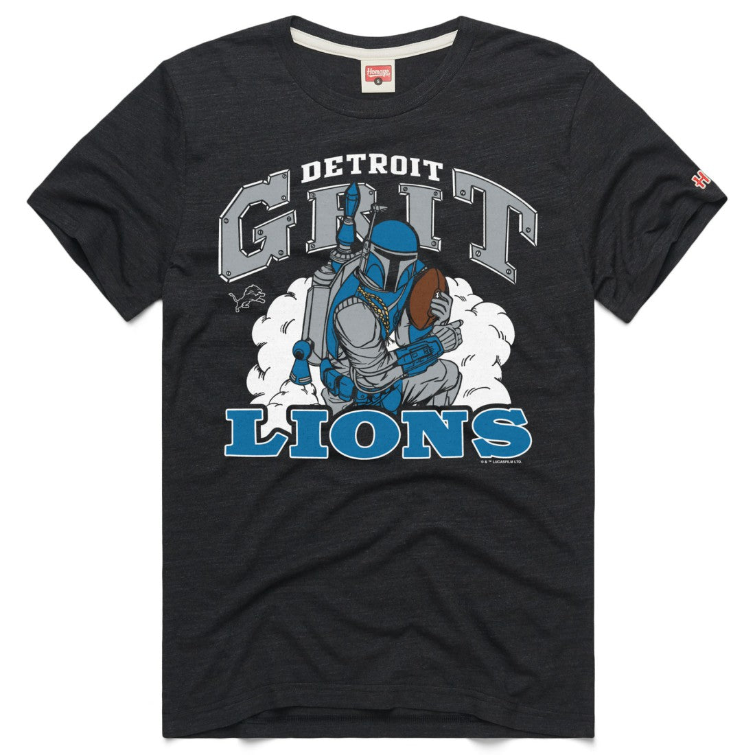 Homage Unisex Star Wars x NFL Tri-Blend T-Shirt - Detroit Lions T-shirts