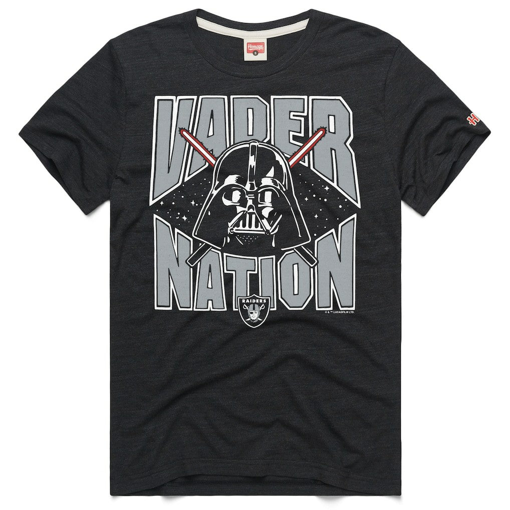 Homage Unisex Star Wars x NFL Tri-Blend T-Shirt - Las Vegas Raiders T-shirts