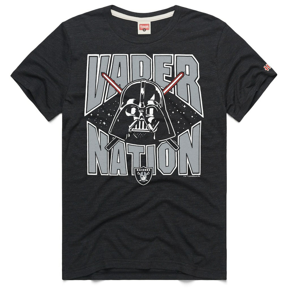 Homage Unisex Star Wars x NFL Tri-Blend T-Shirt - Las Vegas Raiders T-shirts