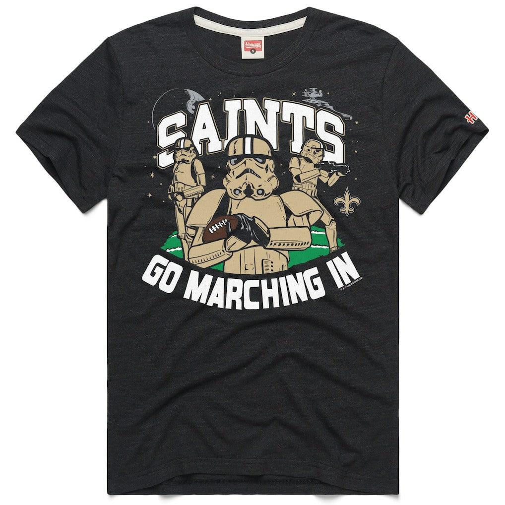 Homage Unisex Star Wars x NFL Tri-Blend T-Shirt - New Orleans Saints T-shirts