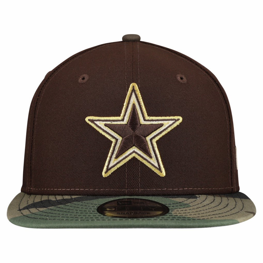 Adult Burnt Wood Camo 9FIFTY Snapback Hat - Dallas Cowboys Hats
