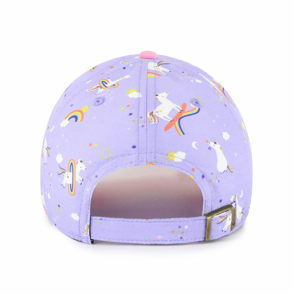 Lavender Los Angeles Angels '47 Girls Youth Unicorn Clean Up Adjustable Hat