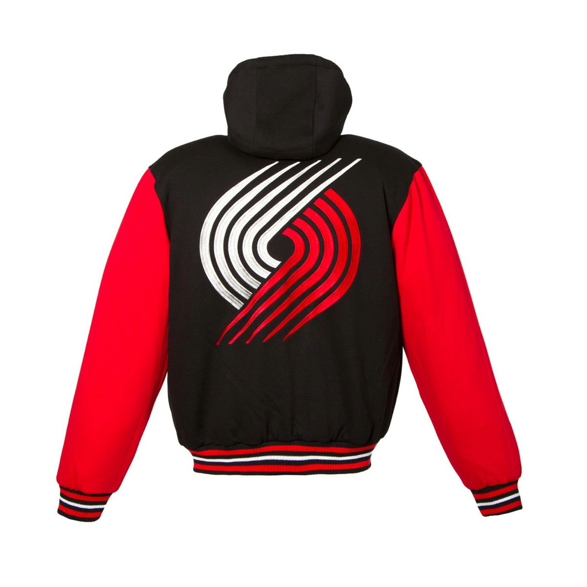 Portland Trail Blazers JH Design Youth Reversible Fleece Full-Zip Varsity Hoodie