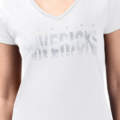 Dallas Mavericks G-III 4Her by Carl Banks Women's Super-Slim-Fit Metallic Drop Lightweight V-Neck T-Shirt sale