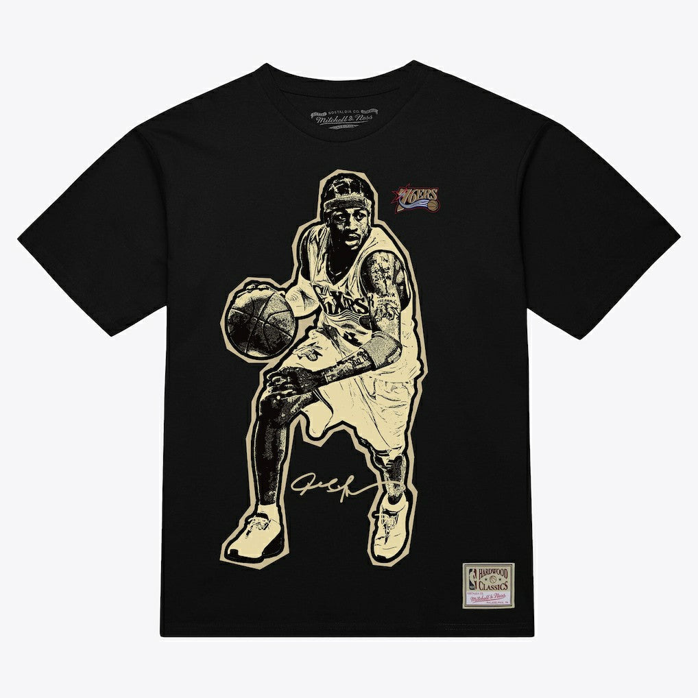 Mitchell & Ness Allen Iverson Philadelphia 76ers Unisex Blockbuster Player Graphic T-Shirt