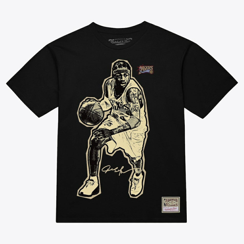 Mitchell & Ness Allen Iverson Philadelphia 76ers Unisex Blockbuster Player Graphic T-Shirt