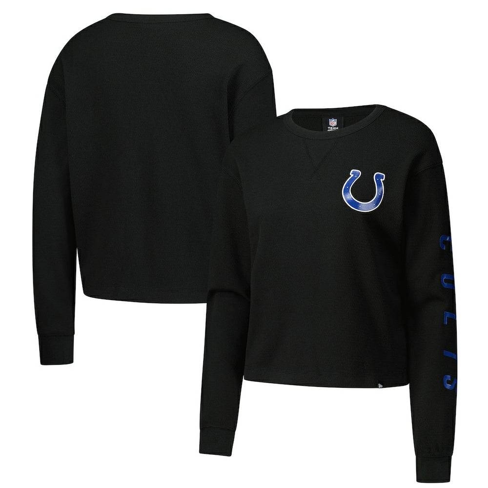 Women's Sport Night Thermal Long Sleeve Cropped T-Shirt - Indianapolis Colts T-shirts