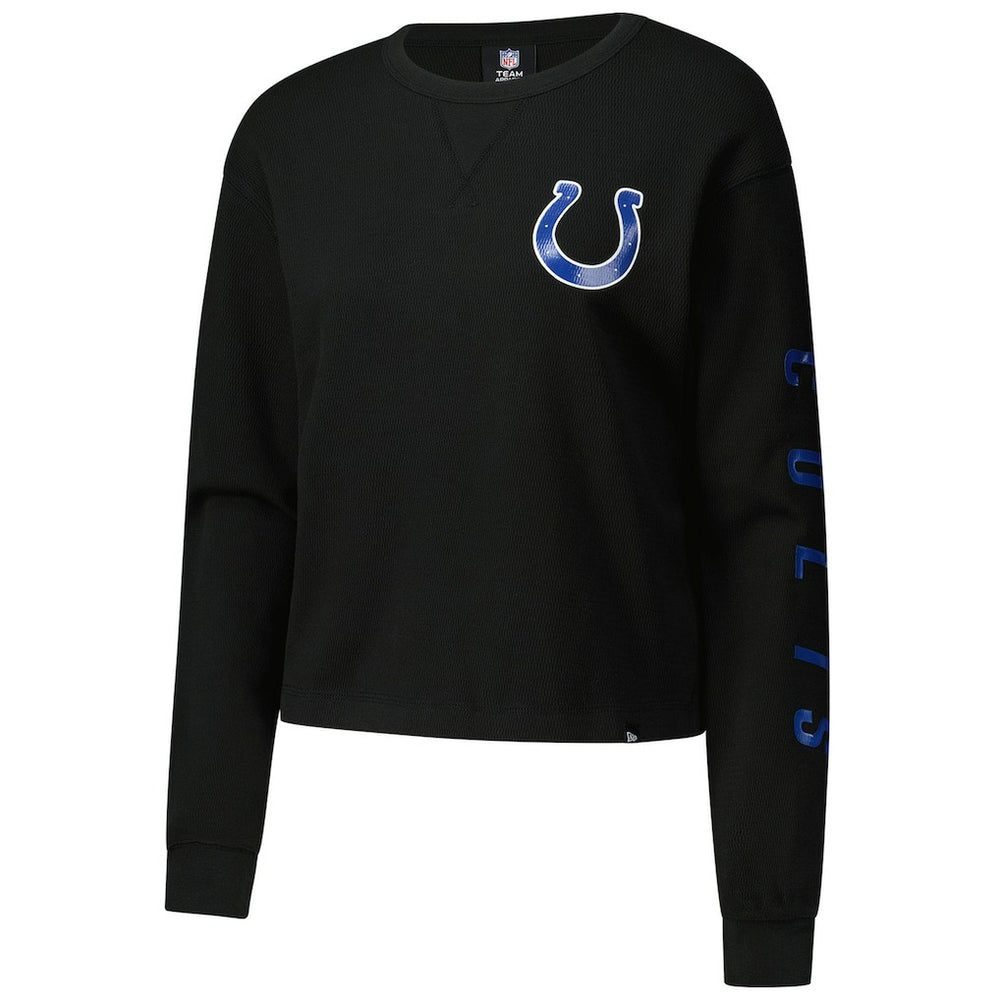 Women's Sport Night Thermal Long Sleeve Cropped T-Shirt - Indianapolis Colts T-shirts