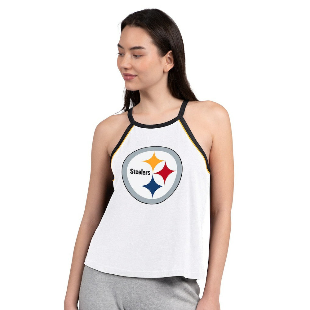 G-III 4Her by Carl Banks Women's Redemption Win Slub Tank Top - Pittsburgh Steelers Tops