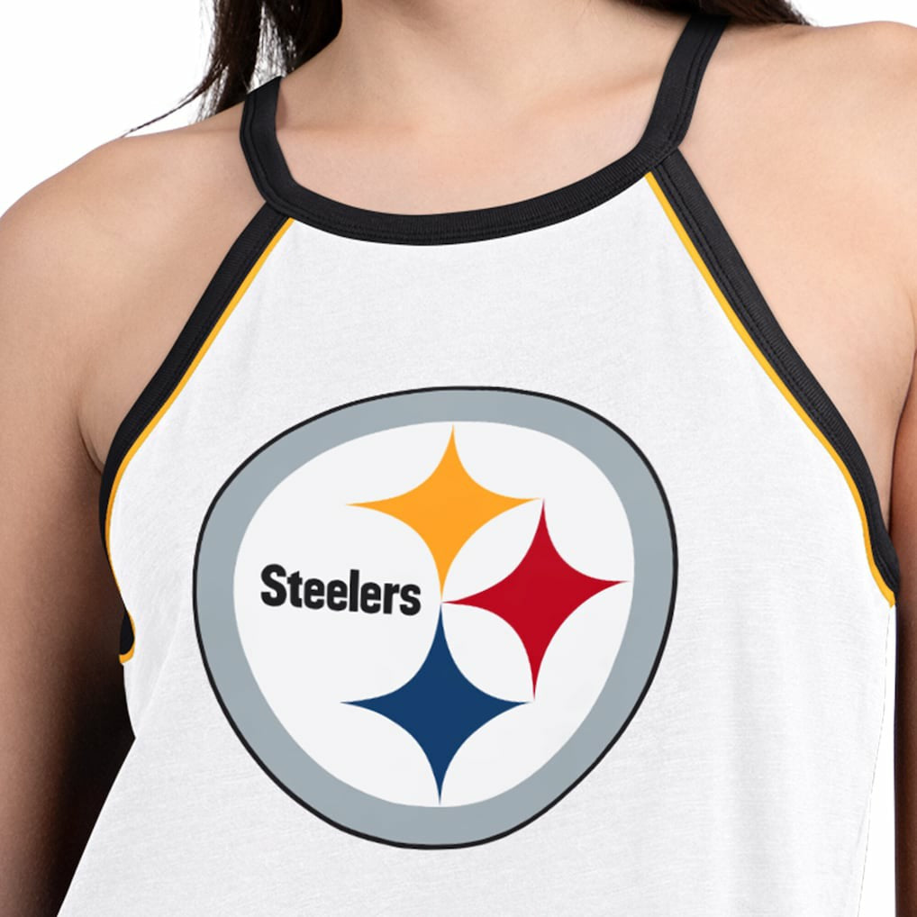 G-III 4Her by Carl Banks Women's Redemption Win Slub Tank Top - Pittsburgh Steelers Tops