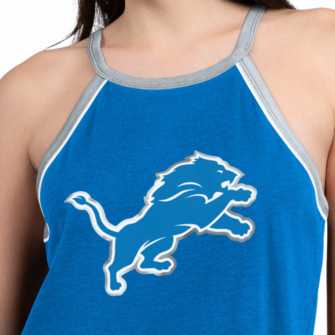 G-III 4Her by Carl Banks Women's Redemption Win Slub Tank Top - Detroit Lions Tops